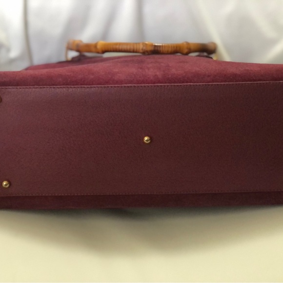 Authentic Gucci Diana Bamboo Burgundy Tote Bag - Picture 14 of 15